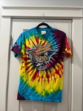 Walt Disney World Vintage 90s Aerosmith Rock 'n' Roller Coaster Tie Dye Small